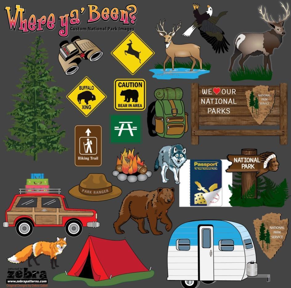 National Parks Printed Sticker Panel 