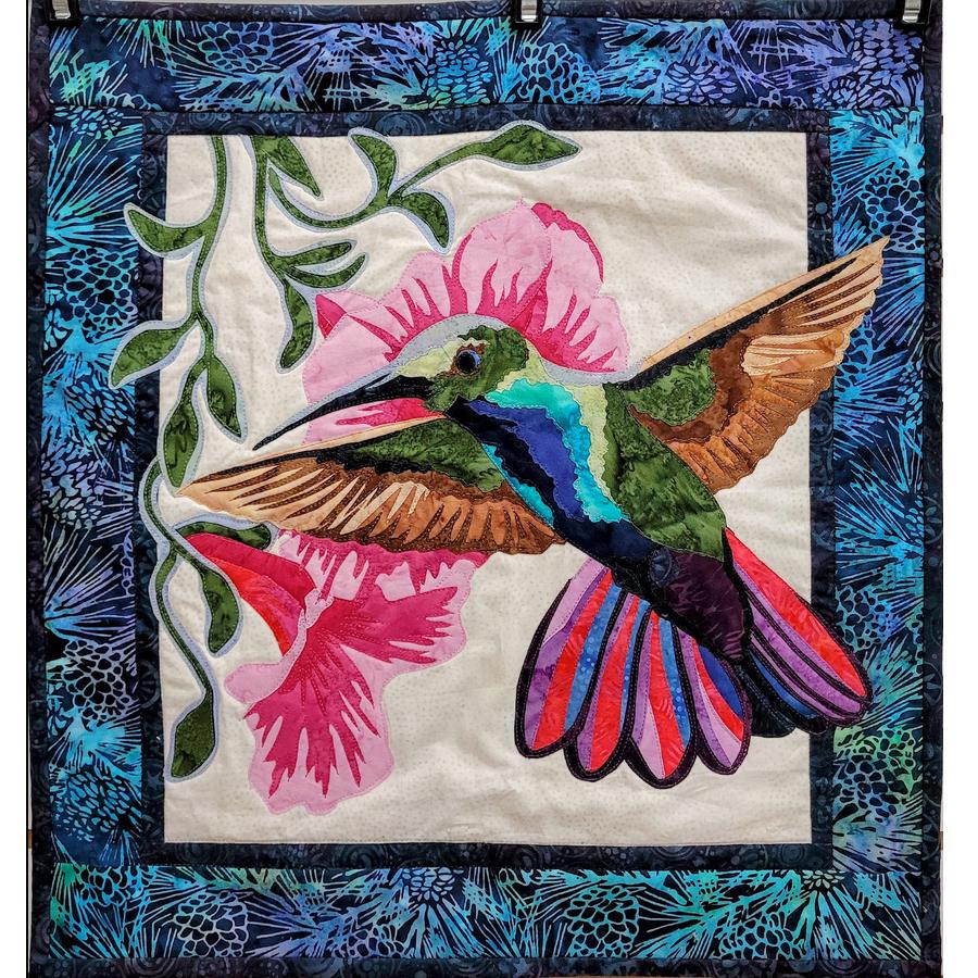 Hummingbird Fusible Appliqué Wallhanging  Quilt Kit