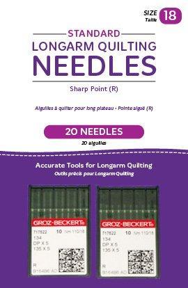 Handi Quilter Standard Longarm Quilting Needles 18 Sharp - 20 Needles