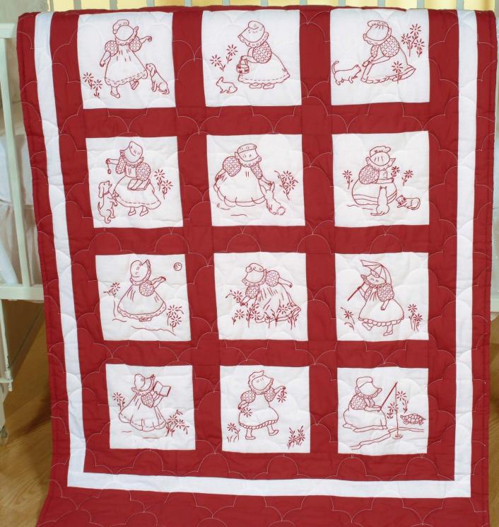 Quilt Block Set: Sunbonnet Girls From Jack Dempsey Inc