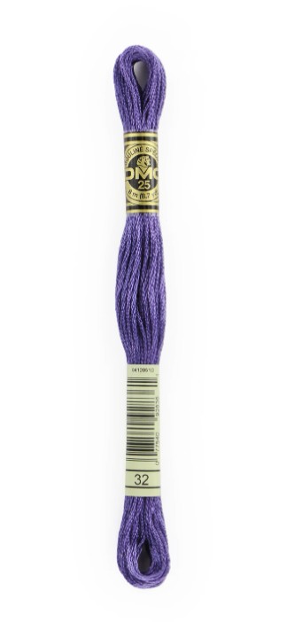 DMC Embroidery Floss Color 32 Dark Blueberry