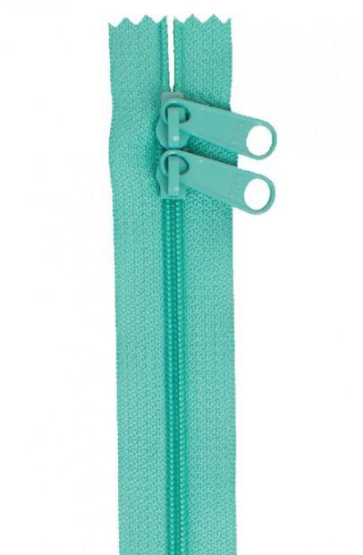 Double Slide Handbag Zipper, 40In Turquoise