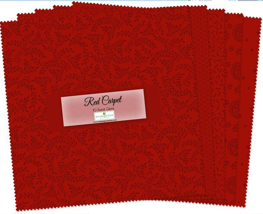 Red Carpet 10" Squares by Wilmington Prints featuring Red Carpet Tonals