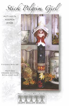 Stick Pilgrim Girl Pattern from Happy Hollow Designs