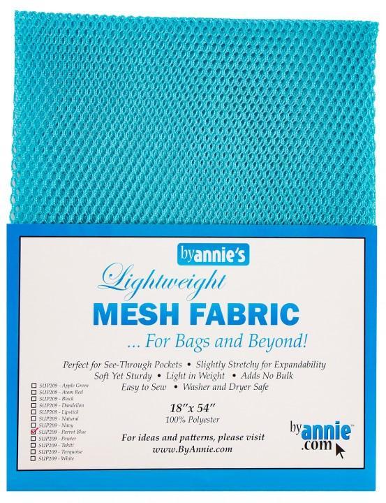Lightweight Mesh Fabric Parrot Blue from by Annie