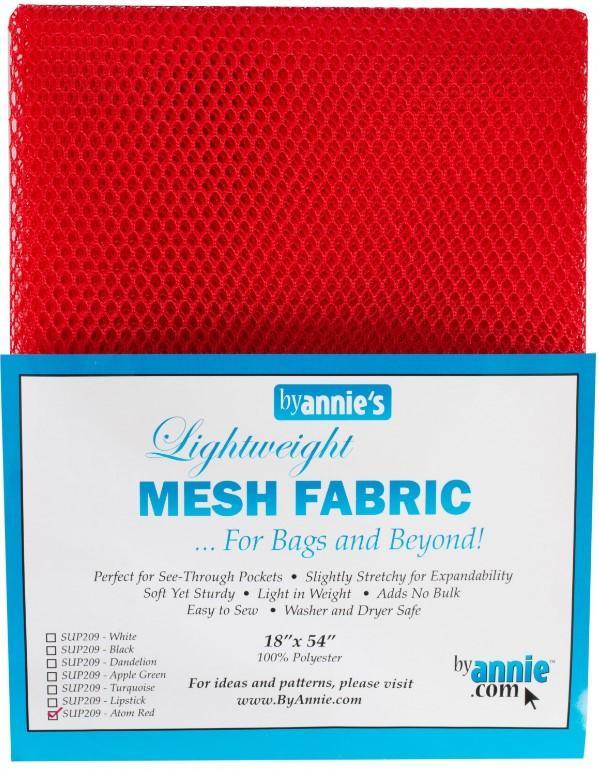 Lightweight Mesh Fabric Atomic Red from By Annie