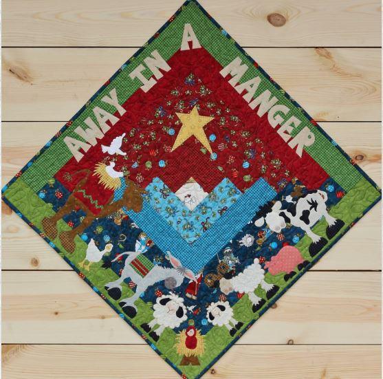 Away in a Manger Table Topper Applique precuts and pattern