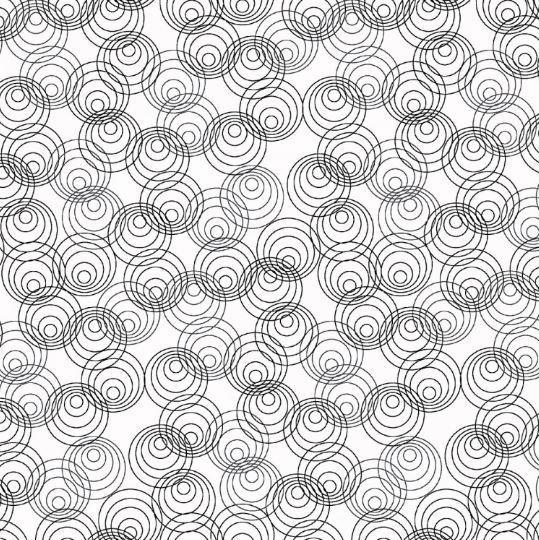 Ramblings 12  Circles White On White By P&B Textiles