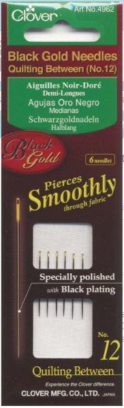 Clover Black Gold Sharps Needle Size 12