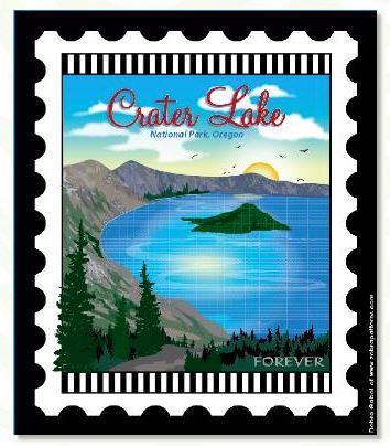 National Parks Mini Stamp Panel: Crater Lake National Park, Oregon