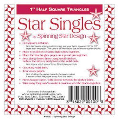 Star Singles 1" Half Square Triangle Templates, 150 ct., by Spinning Star Design