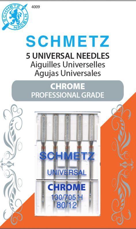 Schmetz  80/12 Chrome Universal Needles