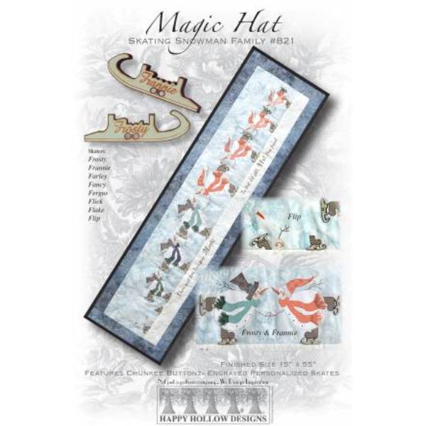 Magic Hat Skating Snowman Pattern by Happy Hollow Designs
