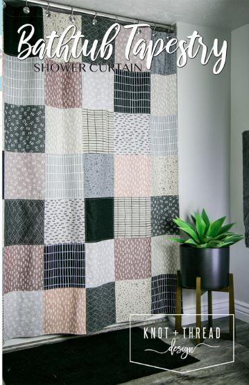 Bathtub Tapestry Curtain Pattern by Kaitlyn Howell for Knot & Thread