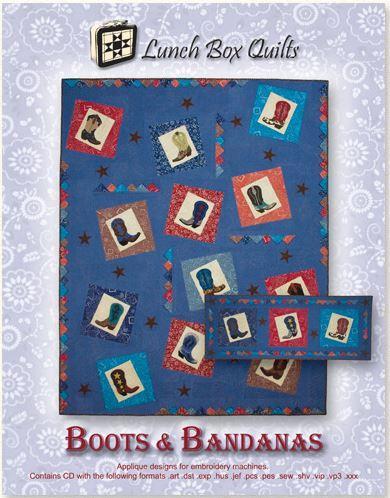 Boots And Bandanas Pattern With Cd From Lunch Box Quilts