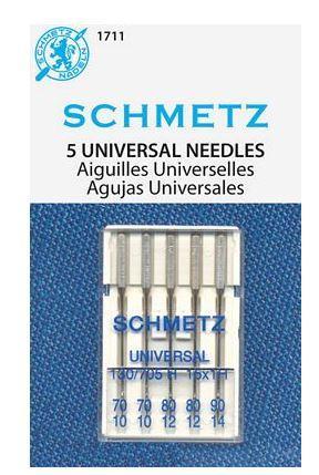 Schmetz Universal Needles 5-Pk Assorted Sizes 70/80/90