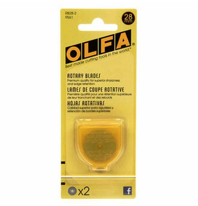 Olfa Rotary Blades 28 Mm - 2 Pack