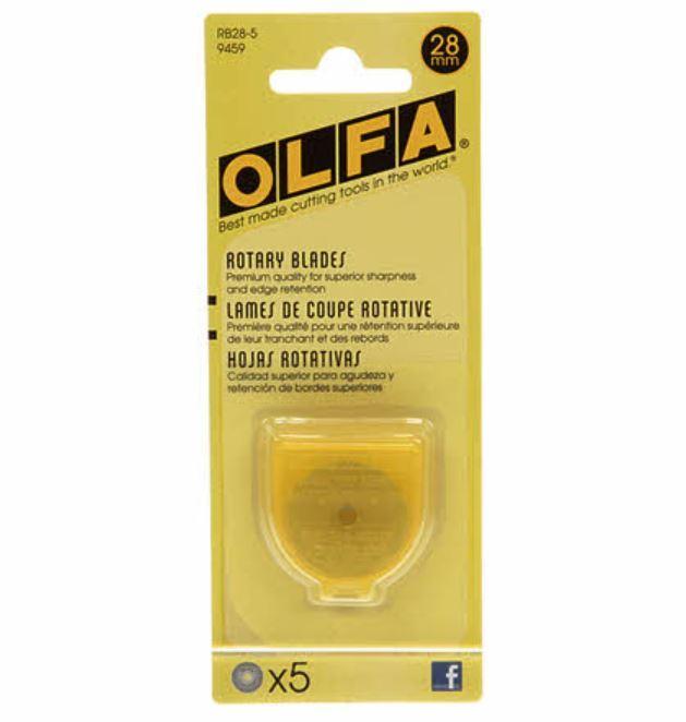 Olfa Rotary Blades 28 Mm - 5 Pack