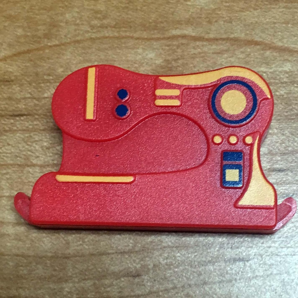 Magnetic Seam Guide: Red Sewing Machine