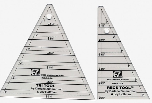 [EZ-8823753] Tri Recs Triangle Rulers By Darlene Zimmerman From Ez Quilting