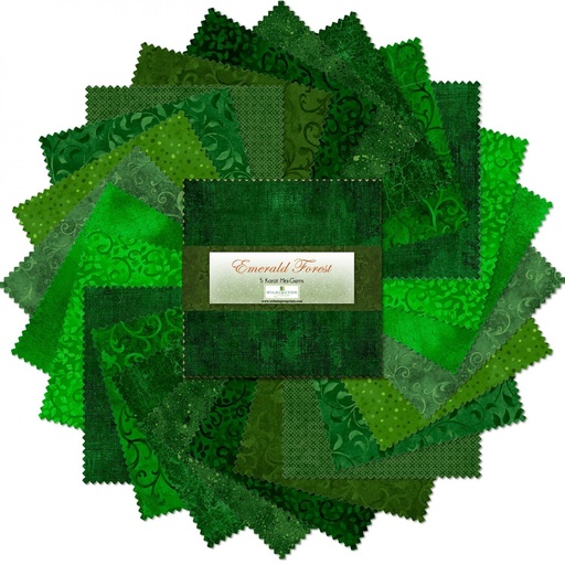 [WP-505-2-505] Emerald Forest 5 Karat Mini Gems by Wilmington Prints