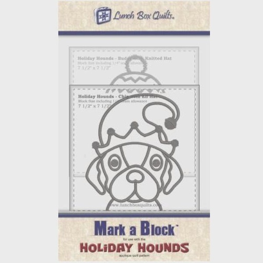 [MB-HH-1] Holiday Hounds Mark A Block From Lunch Box Quilts