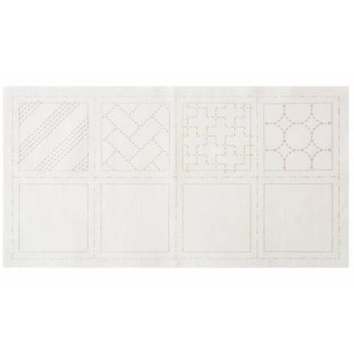 [CKR-98901] Cosmo Sashiko 100% Cotton Pre-Printed Precut Cloth Set For Coasters - White 