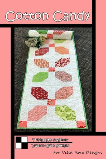 [VRD-CottonCan] Cotton Candy Table Runner Pattern by Tricia Lynn Maloney for Villa Rosa Designs