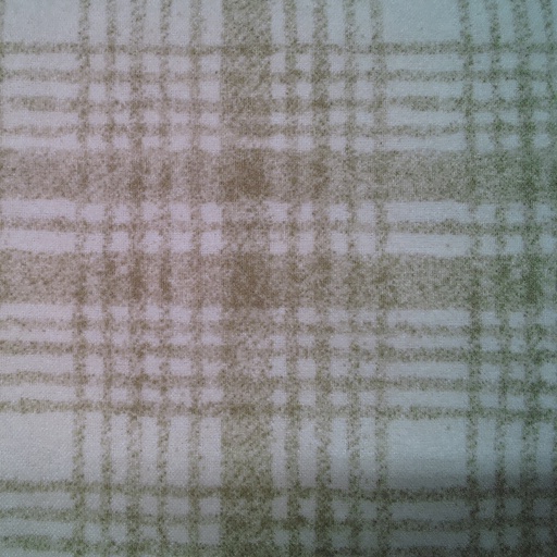 [MAY-F18501-E] Ecru Plaid Flannel From Woolies Flannel