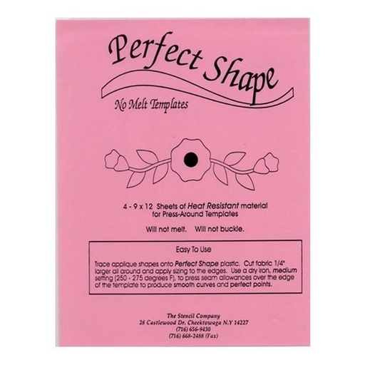 [PS-SE1] Perfect Shape Plastic Template Sheet, 4 Count