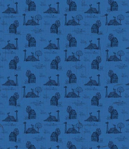 [AEN-10237-B] Farmall Toile Blue From A.E. Nathan Fabrics