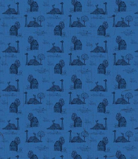 [AEN-10237-B] Farmall Toile Blue From A.E. Nathan Fabrics