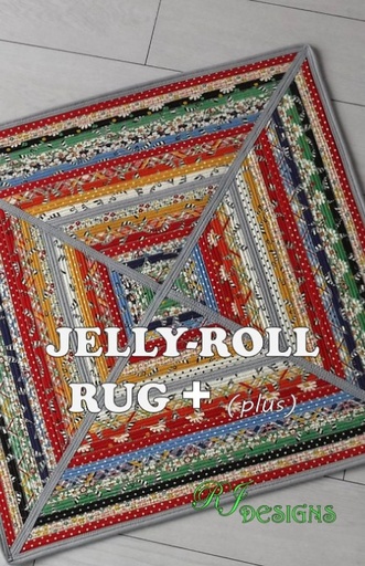 [CKR-RJD140] Jelly Roll Rug Plus Pattern by R.J Designs