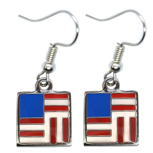 [PP-FLAGEAR] American Flag Earrings