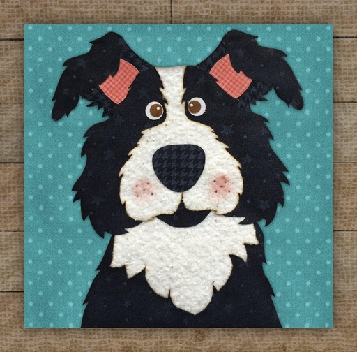 [PRE-Bord] Border Collie Precut Prefused Applique Kit from The Whole Country Caboodle