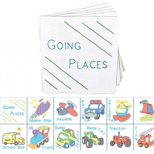 [JDN-845-79] Going Places Cloth Nursery Book from Jack Dempsey Inc