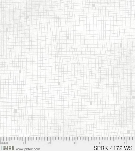 [PB-4172-ws] Sparkle Suede White Grid On White From P&B Textiles