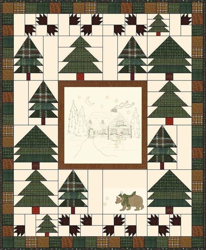 [PP-WOODLANDGETAWAY] Woodland Getaway Kit Featuring Woodland Getaway Panel And Pattern By Cindy Staub And Primo Plaids Lu