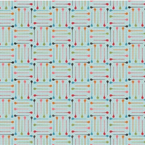 [HG-2032-11] One Stitch At A Time Multi Color Pins On Blue By Henry Glass