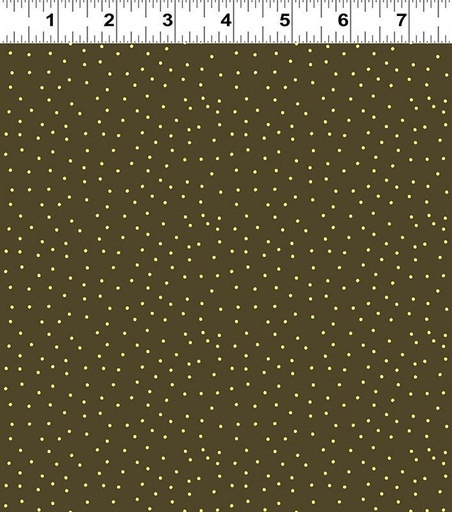 [COW-Y3031-15] Sunny Fields Mini Dot Brown By Sue Zipkin For Clothworks Fabric