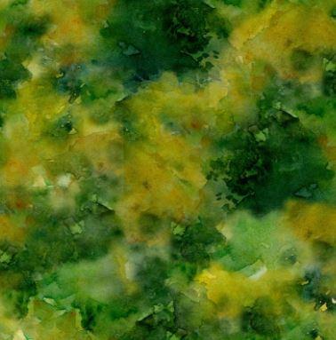 [3W-16595-grn] Sunflower Stampede Watercolor Treetops From 3 Wishes