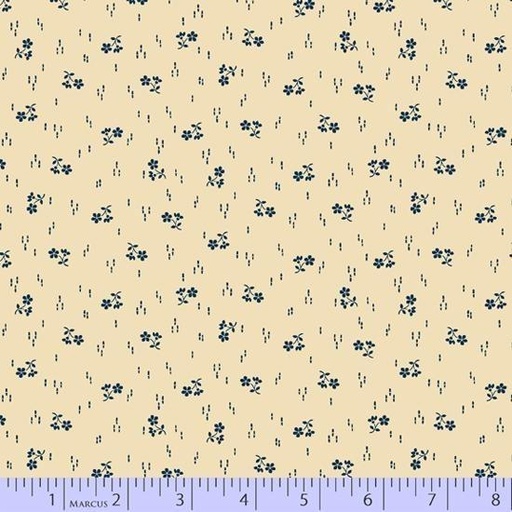 [KAF-19418-6] Naptime 4 Tossed Flowers On Diamond Circles Purple Background From Robert Kaufman Fabrics