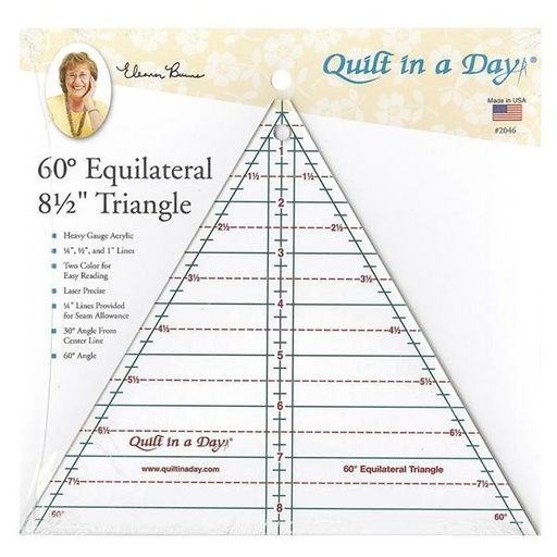 [CKR-2046QD] 60 Degree Equilateral 8.5" Triangle Ruler
