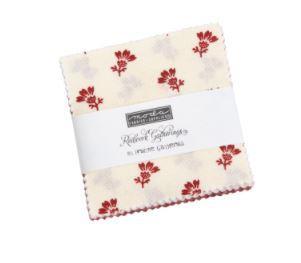 [MOD-49100mc] Redwork Gatherings By Primitive Gatherings Mini Charm From Moda