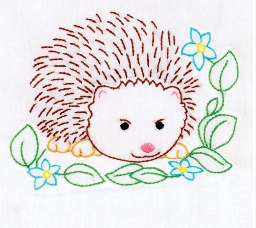 [JD-733-861] 9 Inch QUILT BLOCKS Hedgehog from Jack Dempsey Needle Art