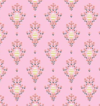 [RB-c10271-p] Easter Egg Hunt Eggs In Daisies Pink From Riley Blake Designs