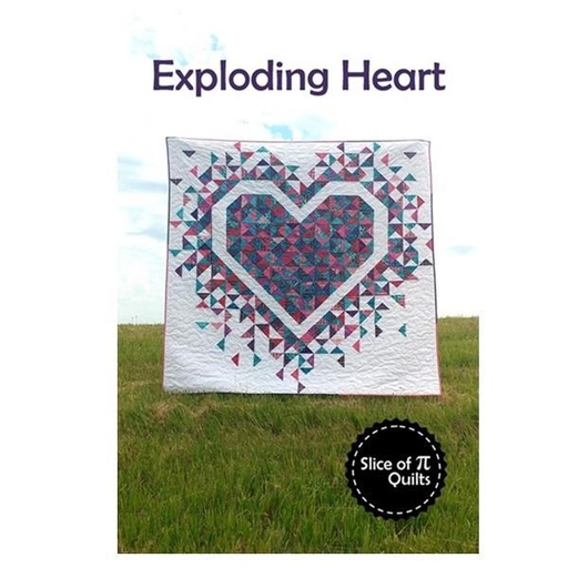 [SPQ-332] Exploding Heart Pattern By Slice Of Pi Quilts