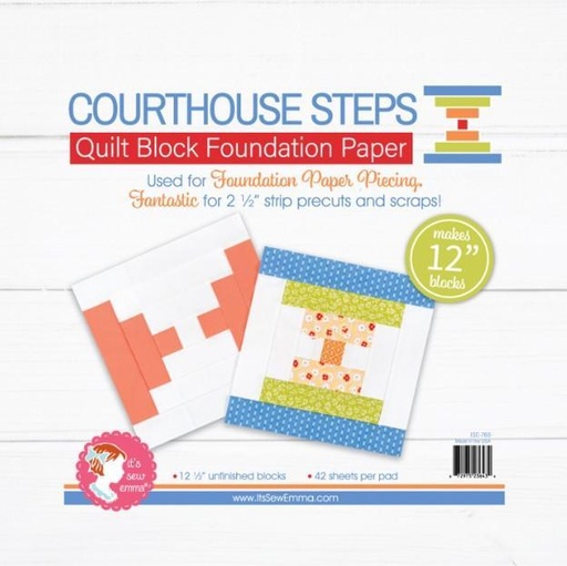 [ISE-765] Courthouse Steps Quilt Block Foundation Paper From It'S Sew Emma