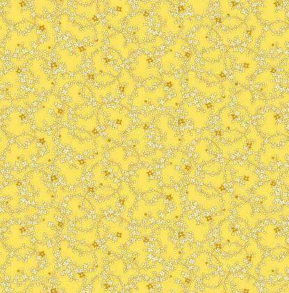 [HG-9690-44] Nana Mae 5 Tiny Flower Chain Yellow From Henry Glass