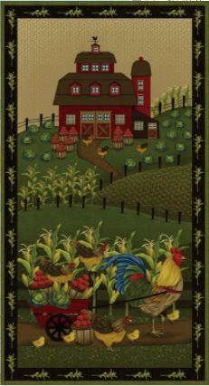 [HG-2567P] Farm to Market Panel by Jan Mott from Henry Glass